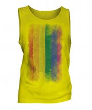 Gay Pride Faded Flag Mens Vest