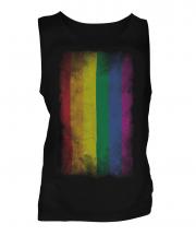 Gay Pride Faded Flag Mens Vest