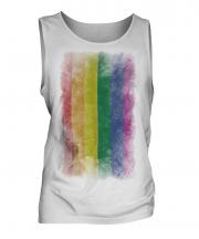 Gay Pride Faded Flag Mens Vest