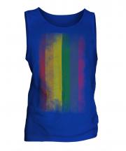 Gay Pride Faded Flag Mens Vest