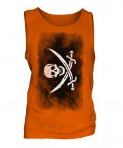 Pirate Faded Flag Mens Vest