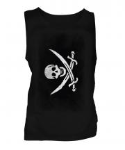 Pirate Faded Flag Mens Vest