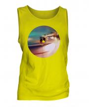 Record Player Fashion Print Mens Vest