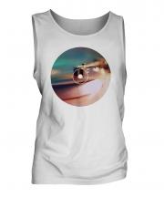 Record Player Fashion Print Mens Vest
