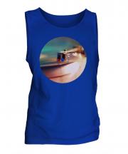 Record Player Fashion Print Mens Vest