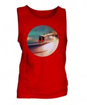 Record Player Fashion Print Mens Vest