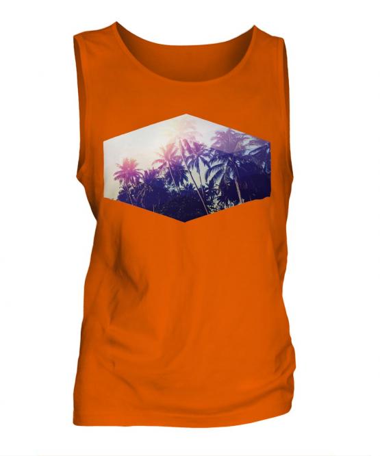 Summer Palm Trees Print Mens Vest