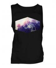 Summer Palm Trees Print Mens Vest