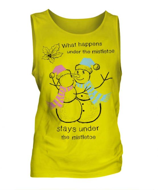 What Happens Under The Mistletoe Stays Mens Vest