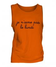 Je n aime pas le Lundi Mens Vest
