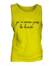 Je n aime pas le Lundi Mens Vest