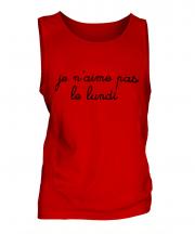 Je n aime pas le Lundi Mens Vest