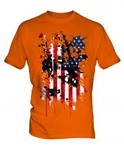 Stars And Stripes Abstract Print Mens T-Shirt