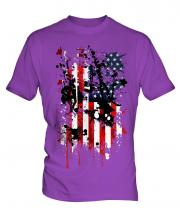 Stars And Stripes Abstract Print Mens T-Shirt