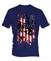 Stars And Stripes Abstract Print Mens T-Shirt