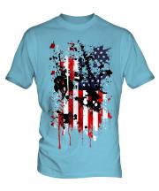 Stars And Stripes Abstract Print Mens T-Shirt