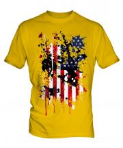 Stars And Stripes Abstract Print Mens T-Shirt