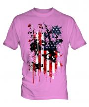 Stars And Stripes Abstract Print Mens T-Shirt