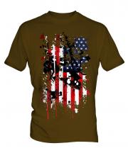 Stars And Stripes Abstract Print Mens T-Shirt