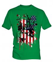 Stars And Stripes Abstract Print Mens T-Shirt