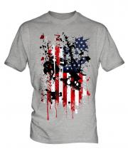 Stars And Stripes Abstract Print Mens T-Shirt