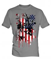 Stars And Stripes Abstract Print Mens T-Shirt
