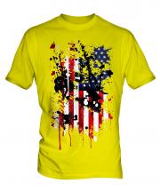 Stars And Stripes Abstract Print Mens T-Shirt