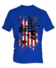 Stars And Stripes Abstract Print Mens T-Shirt