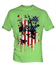 Stars And Stripes Abstract Print Mens T-Shirt