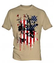 Stars And Stripes Abstract Print Mens T-Shirt