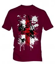 England St. George Cross Abstract Print Mens T-Shirt