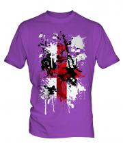 England St. George Cross Abstract Print Mens T-Shirt