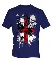 England St. George Cross Abstract Print Mens T-Shirt