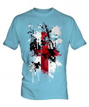 England St. George Cross Abstract Print Mens T-Shirt