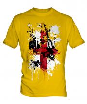 England St. George Cross Abstract Print Mens T-Shirt