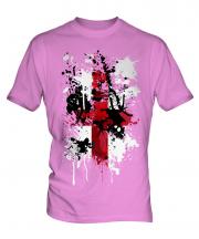 England St. George Cross Abstract Print Mens T-Shirt