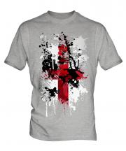 England St. George Cross Abstract Print Mens T-Shirt