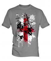 England St. George Cross Abstract Print Mens T-Shirt