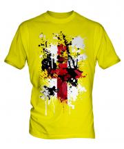 England St. George Cross Abstract Print Mens T-Shirt