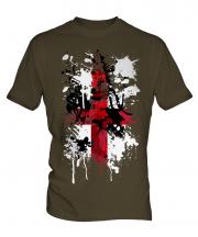England St. George Cross Abstract Print Mens T-Shirt