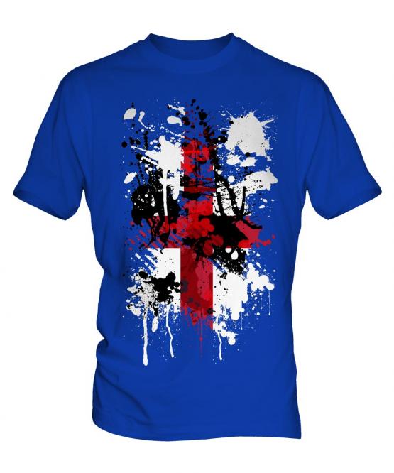 England St. George Cross Abstract Print Mens T-Shirt