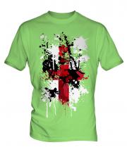 England St. George Cross Abstract Print Mens T-Shirt