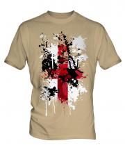 England St. George Cross Abstract Print Mens T-Shirt