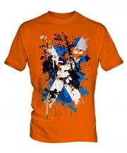 Scotland Flag Abstract Print Mens T-Shirt