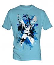 Scotland Flag Abstract Print Mens T-Shirt