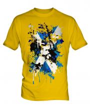 Scotland Flag Abstract Print Mens T-Shirt