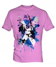 Scotland Flag Abstract Print Mens T-Shirt