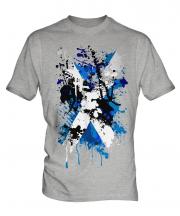 Scotland Flag Abstract Print Mens T-Shirt