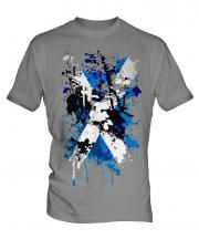 Scotland Flag Abstract Print Mens T-Shirt