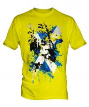 Scotland Flag Abstract Print Mens T-Shirt